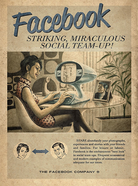 Facebook - Vintage social media posters - ARCHANA.NL