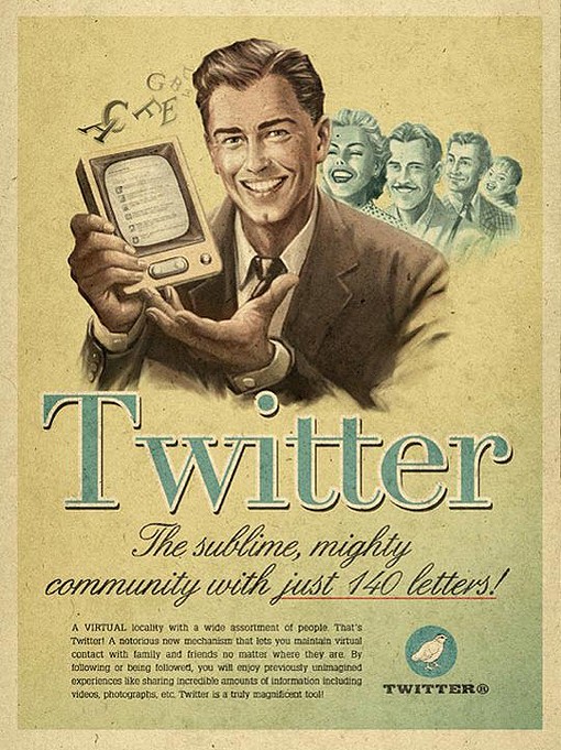 Twitter - Vintage social media posters - ARCHANA.NL