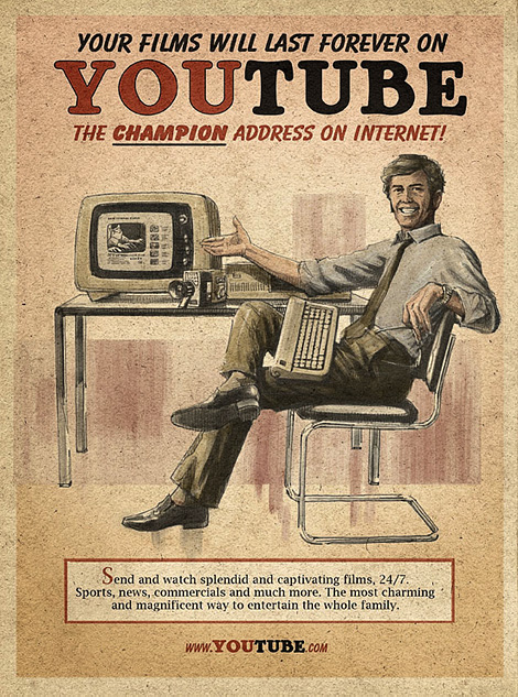 YouTube - Vintage social media posters - ARCHANA.NL