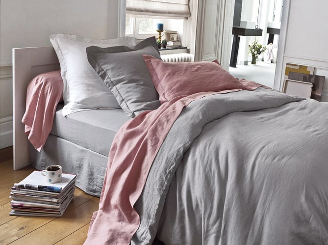 vuilnis onbekend Pijl Ideeën voor een slaapkamer met wit, roze en grijs • ARCHANA.NL