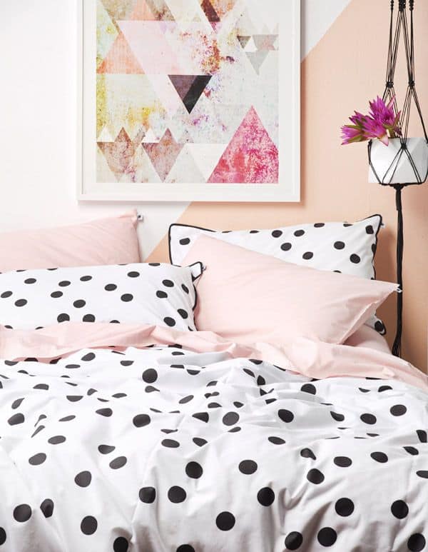 Slaapkamers met polka dots print - ARCHANA.NL | polka dots slaapkamer | dekbedovertrekken met polka dots #bedroom #slaapkamers