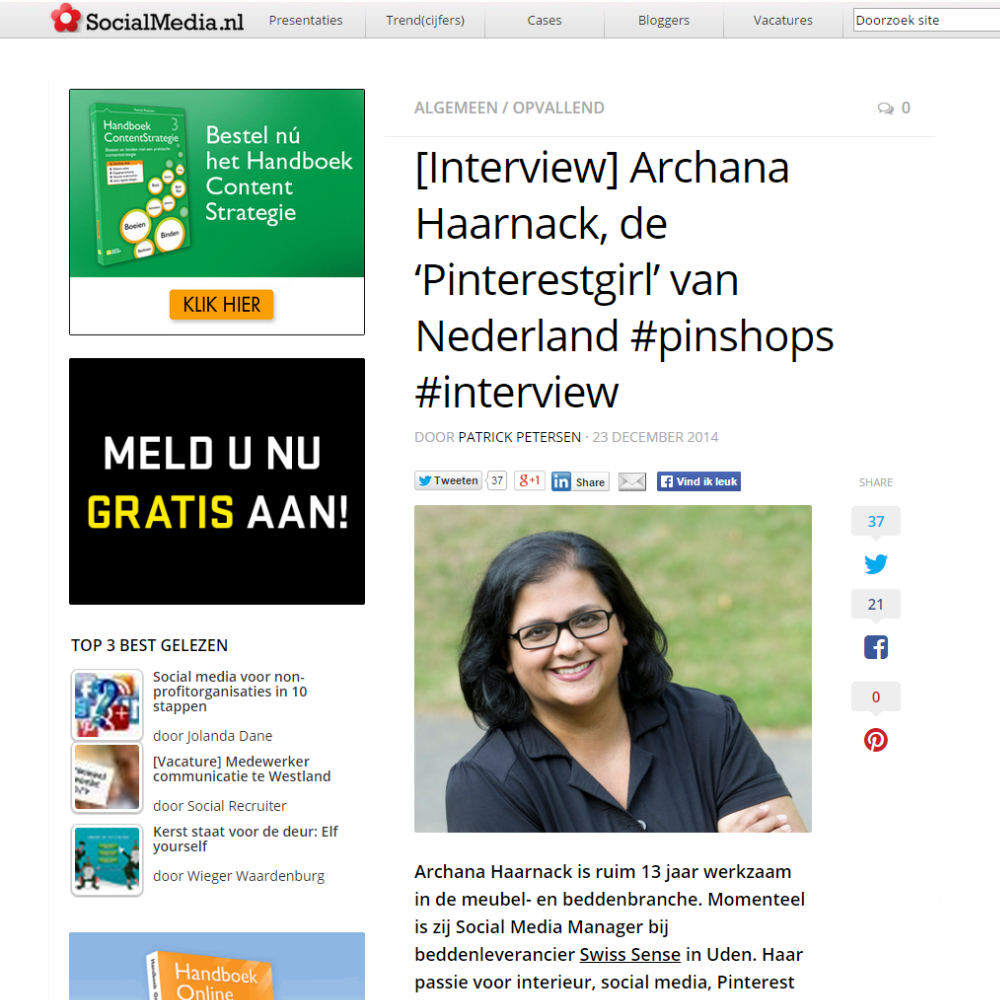 Interview Archana Haarnack, de ‘Pinterestgirl’ van Nederland