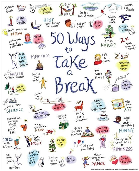 50 ways to take a break | www.archana.nl
