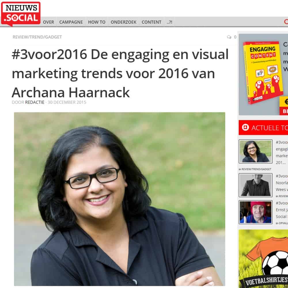 Engaging en visual marketing trends voor 2016 van Archana | ARCHANA.NL