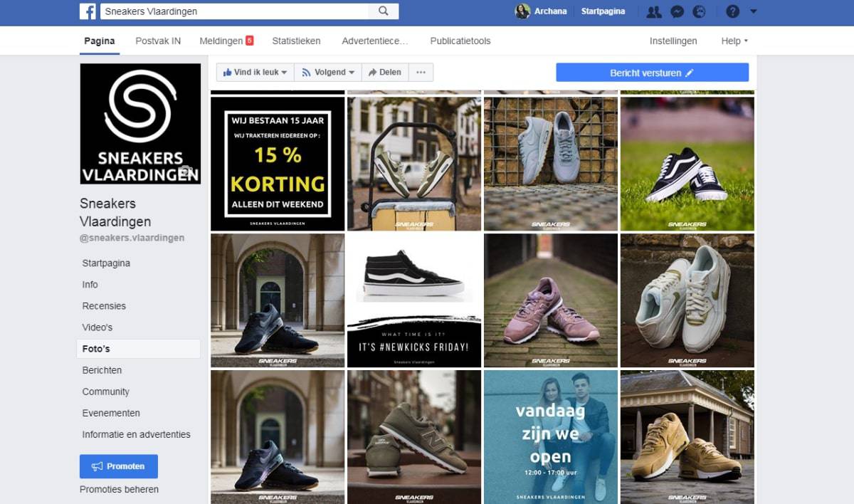 Facebook beelden van Sneakers Vlaardingen | Social Media Coaching case: Sneakers Vlaardingen | ARCHANA.NL #socialmedia #socialmediamarketing