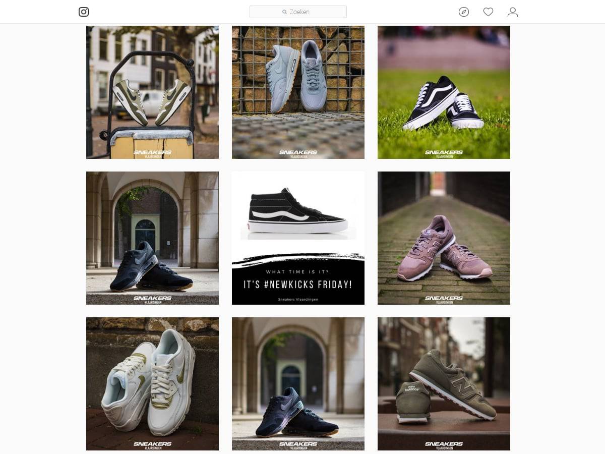 Instagram beelden van Sneakers Vlaardingen | Social Media Coaching case: Sneakers Vlaardingen | ARCHANA.NL #socialmedia #socialmediamarketing