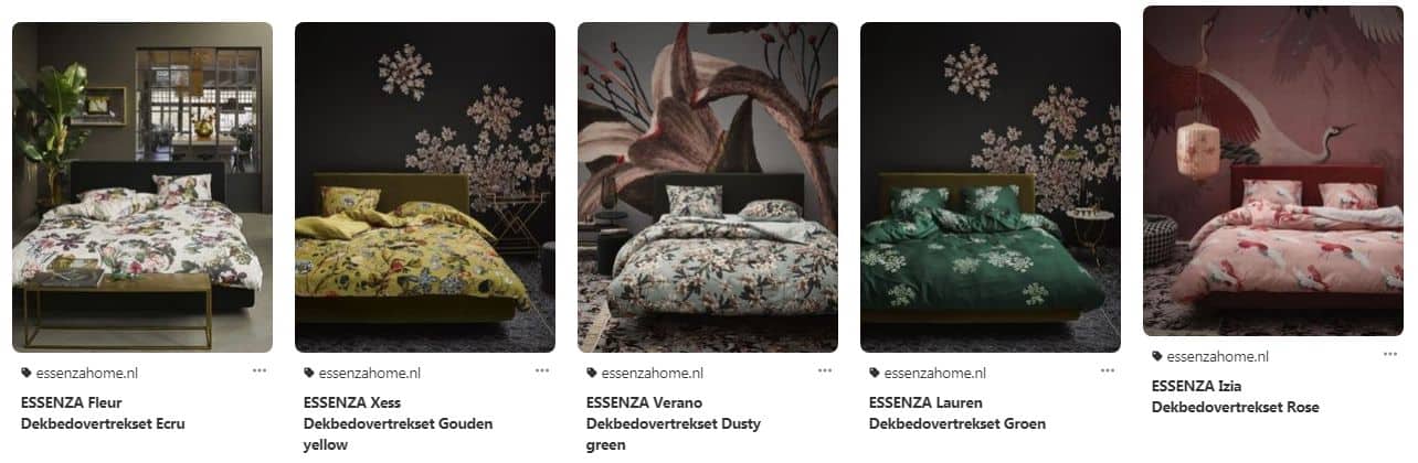  ESSENZA HOME collectie op Pinterest