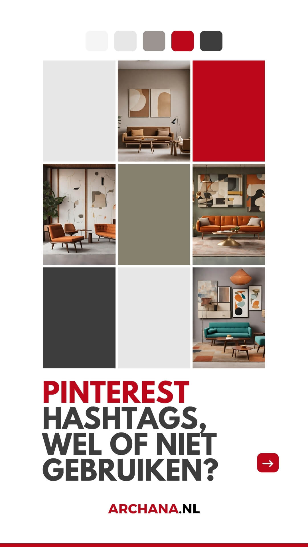 Pinterest hashtags, wel of niet gebruiken? - Zoekmachine optimalisatie tips - ARCHANA.NL