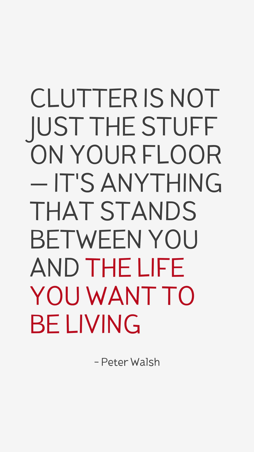Minimalist quote by Peter Walsh