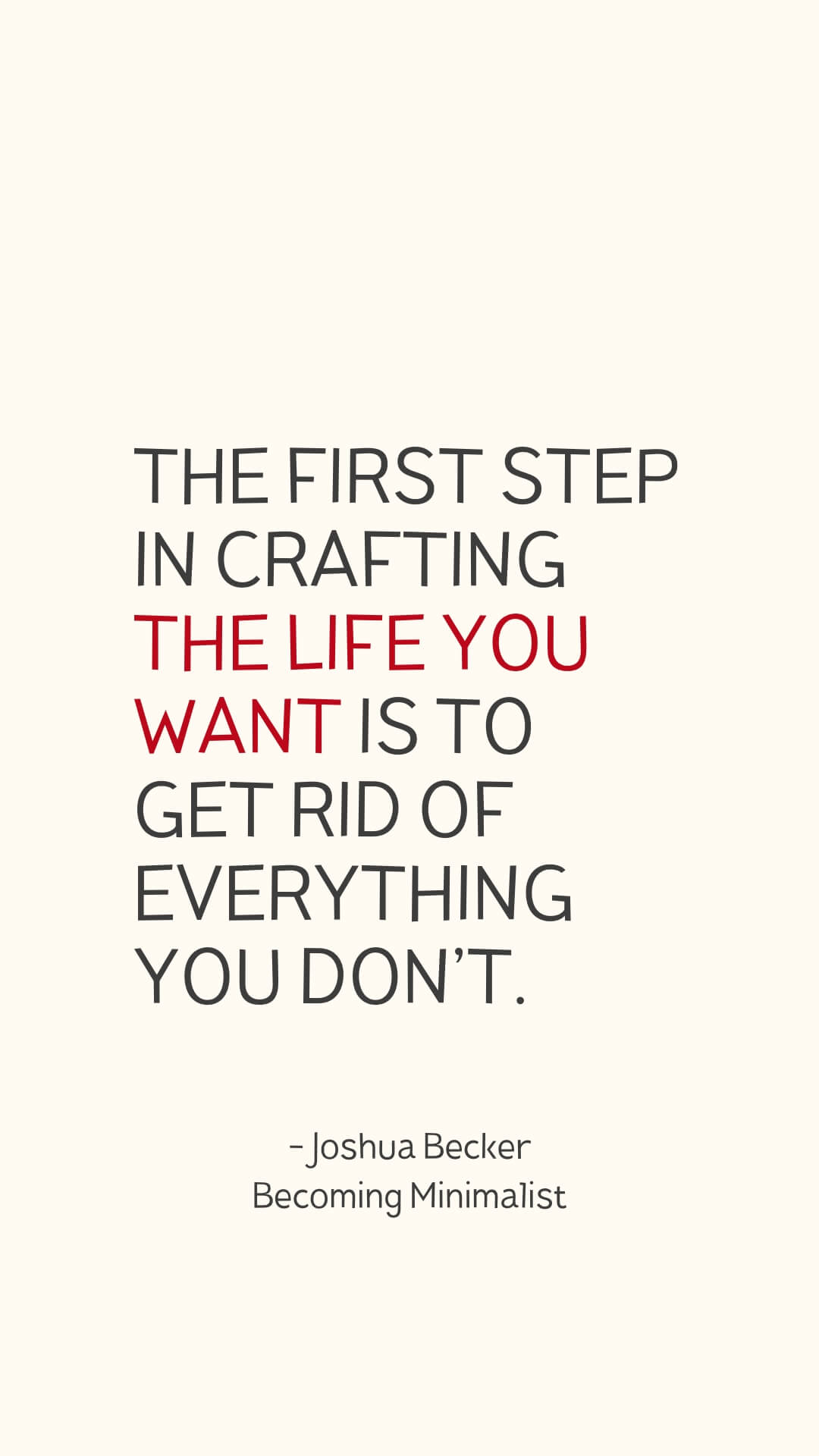 Minimalism quotes simple living