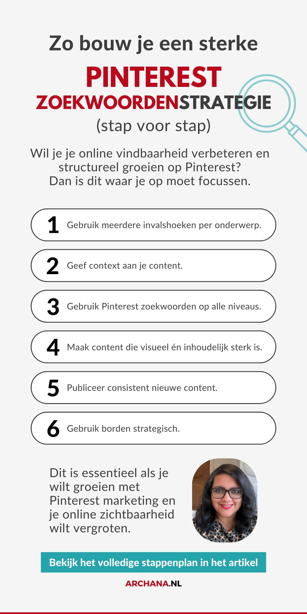 Inforgraphic - 6 stappen voor meer organisch bereik